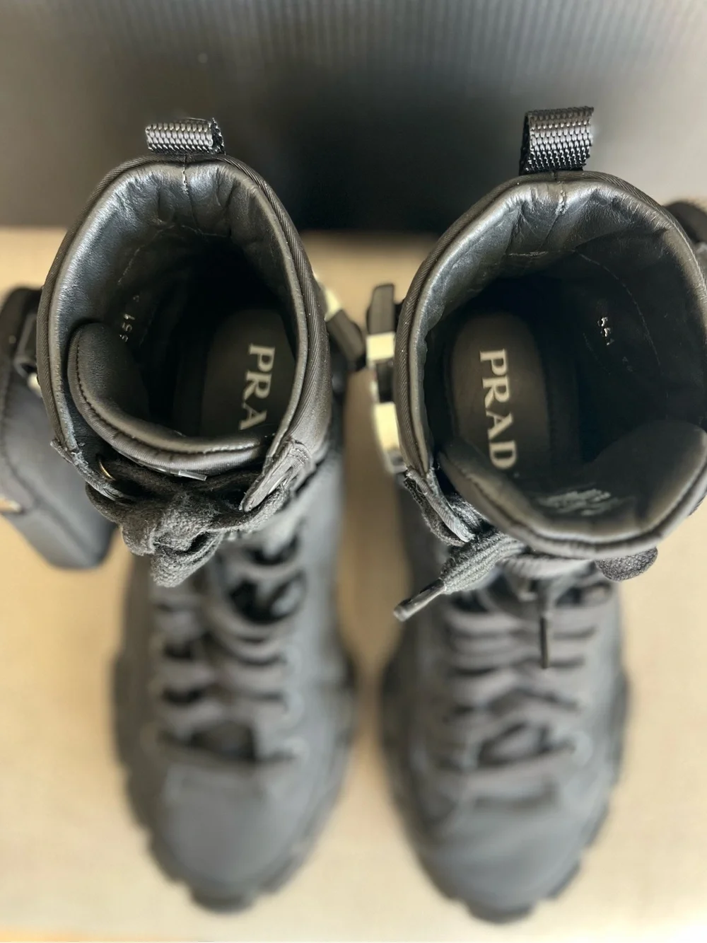 PRADA | Wheel Re-Nylon High-Top Sneakers